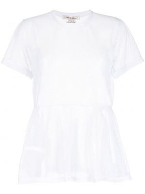 Tričko so sieťovinou Comme Des Garçons biela