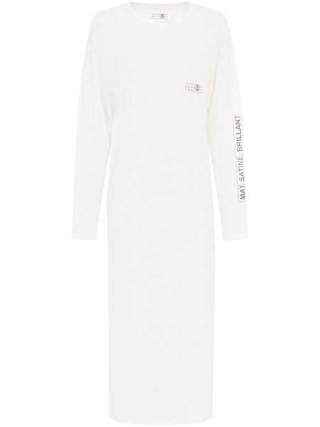 Robe droite Mm6 Maison Margiela blanc