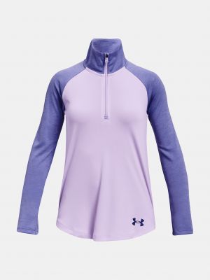 Športové tričko na zips Under Armour fialová