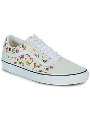 Sneakers a fiori Vans bianco