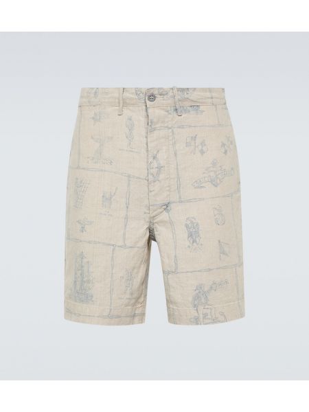 Pantalones cortos de lino con estampado Rrl