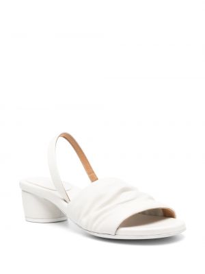 Kožené sandály s otevřenou patou Marsèll bílé