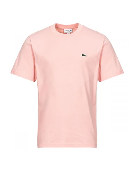 Růžové tričko s krátkými rukávy Lacoste