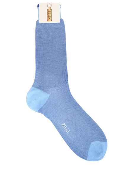 Хлопковые носки Zilli голубые