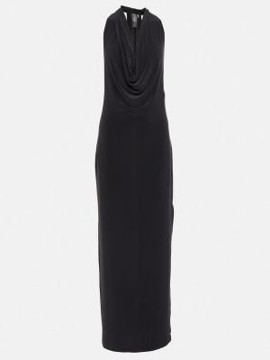 Длинное платье из джерси Norma Kamali черное