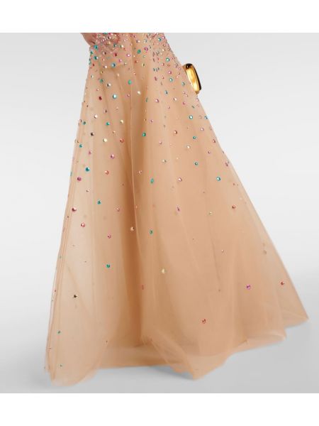 Rochie lunga transparente din tul Elie Saab