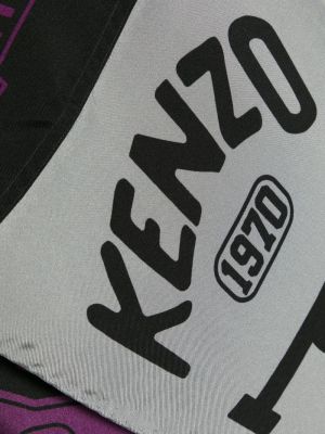 Echarpe en soie à imprimé Kenzo violet