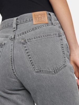 High waist straight jeans Toteme grau