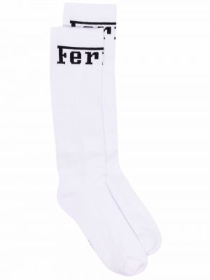 Bílé ponožky Ferrari
