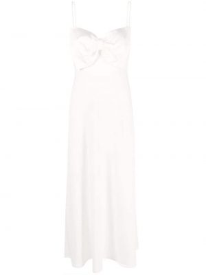 Midi haljina s mašnom Rixo bijela