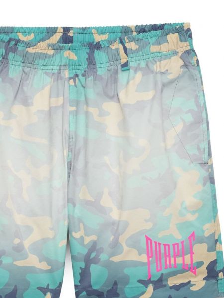 Shorts mit print mit camouflage-print Purple Brand