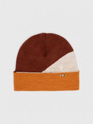 Шерстяная шапка из шерсти мериноса Smartwool оранжевая
