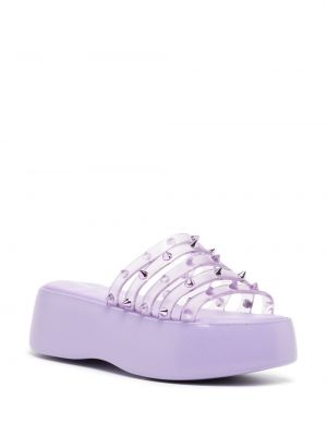 Sandales à plateforme cloutées Jean Paul Gaultier violet