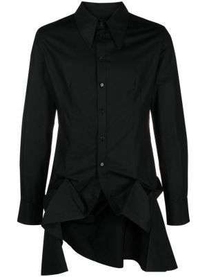 Asymetrická košeľa Aaron Esh čierna