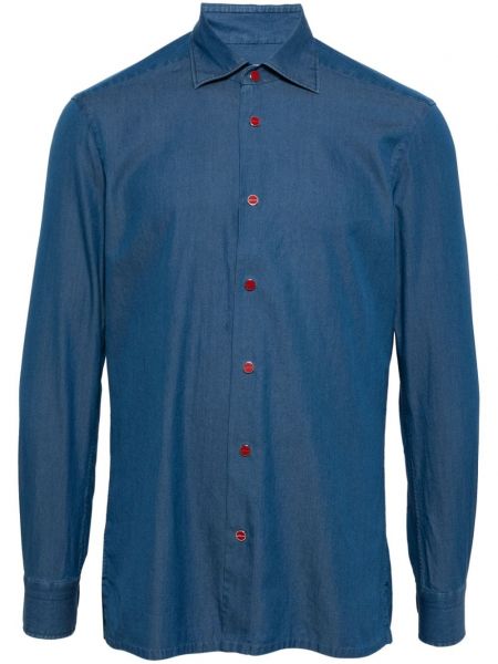 Rifľová košeľa Kiton modrá