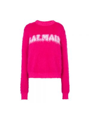 Sweter Balmain różowy