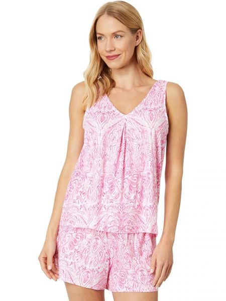 Пижама без рукавов с узором пейсли Tommy Bahama розовая