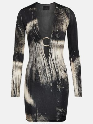 Kleid mit print Louisa Ballou schwarz