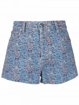 Paisley jeans-shorts Etro blå