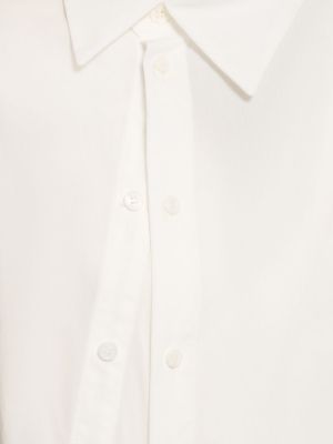 Asimetrična bombažna srajca z gumbi Yohji Yamamoto bela