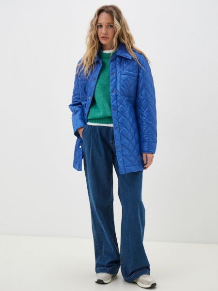Утепленная демисезонная куртка Adele Fashion синяя
