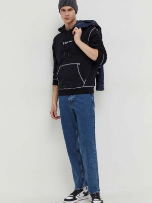 Hoodie s kapuljačom Karl Lagerfeld Jeans crna
