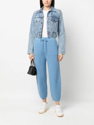 Spodnie wełniane z kaszmiru Rlx Ralph Lauren niebieskie