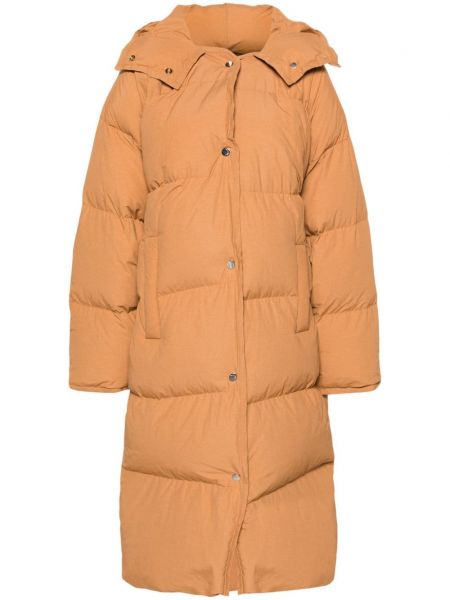 Παλτό με κουκούλα Nanushka πορτοκαλί