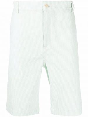 Bombažne bermuda kratke hlače Maison Kitsuné zelena