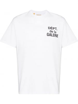 Памучна тениска с принт Gallery Dept. бяло
