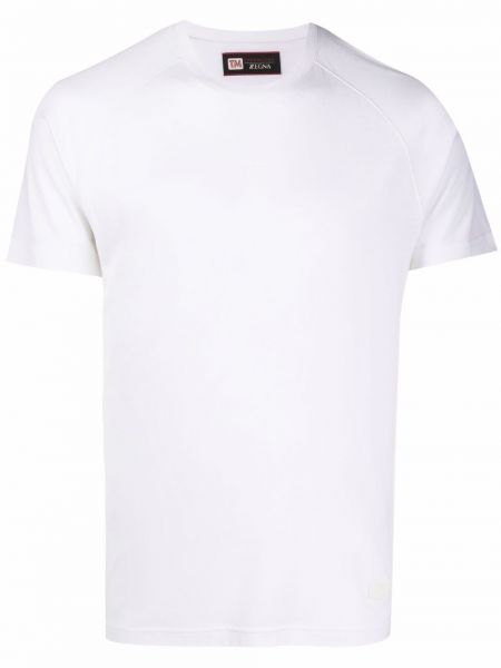 Camiseta con cremallera con bolsillos Z Zegna blanco