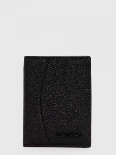 Mały portfel skórzany Calvin Klein czarny