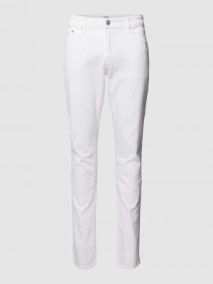 Jeansy skinny slim fit w jednolitym kolorze Only & Sons białe