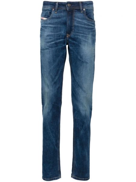 Skinny fit džínsy s nízkym pásom Diesel modrá