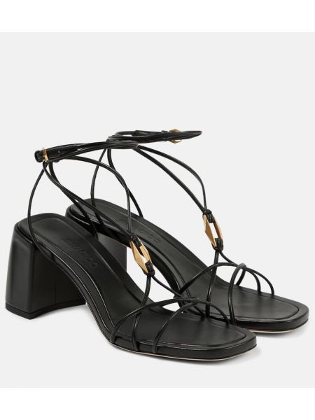 Läder sandaletter Jimmy Choo svart