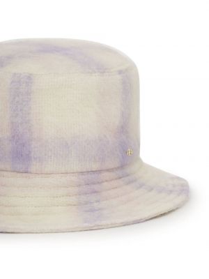 Kostkovaný klobouk Anine Bing bílý