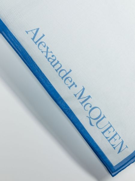 Sciarpa di seta di cotone con stampa Alexander Mcqueen