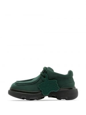 Nėriniuotos iš natūralios odos oksfordo batai su raišteliais Burberry žalia