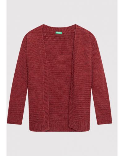 Kardigan 1087C6316 Bordowy Regular Fit United Colors Of Benetton
