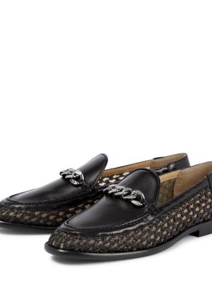 Pantofi loafer din piele Jimmy Choo negru