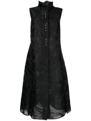 Sukienka midi z nadrukiem Shiatzy Chen czarna