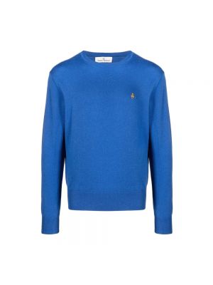 Sweter z okrągłym dekoltem Vivienne Westwood niebieski