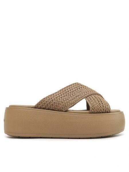 Hnědé pletené sandály Calvin Klein