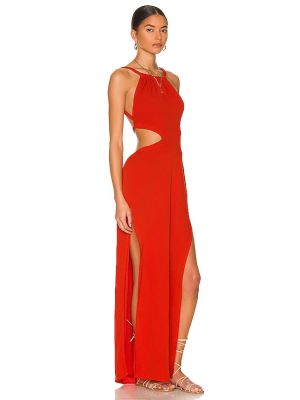 Robe mi-longue Indah rouge