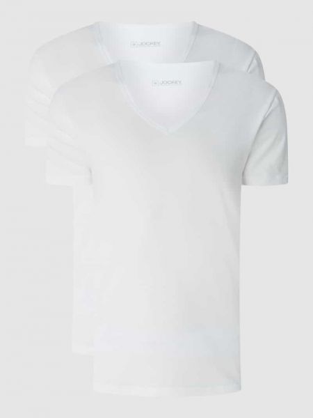 Koszulka z dekoltem w serek Jockey biała