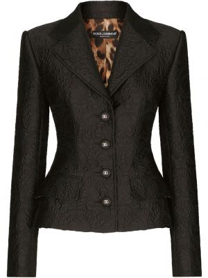 Jacquard blazer mit paisleymuster Dolce & Gabbana schwarz