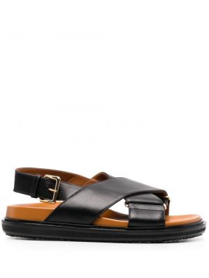 Slingback spenne sandaler med reim Marni svart