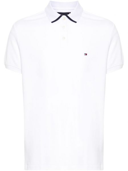 Poloshirt med broderier Tommy Hilfiger hvid