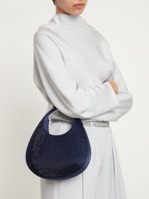 Saténová taška Giorgio Armani modrá