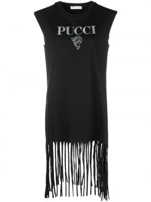 Mini-abito con stampa Pucci nero